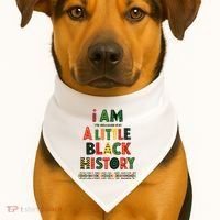 I Am A Little Black History Pride USA-Made Doggie Bandana thumb 1