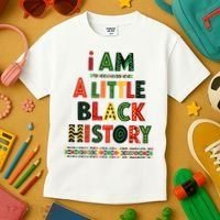I Am A Little Black History Pride Kids T-Shirt thumb 3