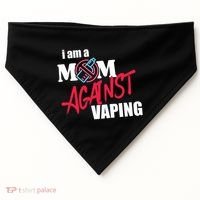 I Am A Mom Against Vaping Non Smoker Anti Vape Supporter USA-Made Doggie Bandana thumb 0