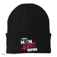 I Am A Mom Against Vaping Non Smoker Anti Vape Supporter Beanie thumb 0