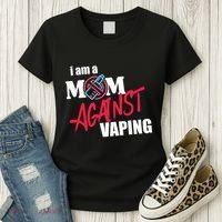 I Am A Mom Against Vaping Non Smoker Anti Vape Supporter Women's T-Shirt thumb 3