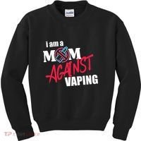 I Am A Mom Against Vaping Non Smoker Anti Vape Supporter Kids Sweatshirt thumb 0