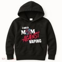 I Am A Mom Against Vaping Non Smoker Anti Vape Supporter Kids Hoodie thumb 0