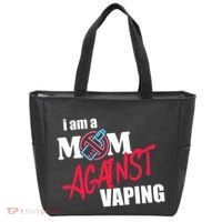 I Am A Mom Against Vaping Non Smoker Anti Vape Supporter Tote Bag thumb 0