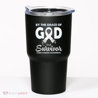 I Am A Survivor Lung Cancer Survivor Tumbler thumb 0