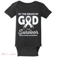 I Am A Survivor Lung Cancer Survivor Baby Bodysuit thumb 0