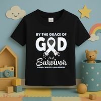 I Am A Survivor Lung Cancer Survivor Toddler T-Shirt thumb 3