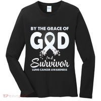 I Am A Survivor Lung Cancer Survivor Women's Long Sleeve Shirt thumb 0