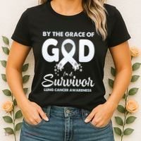 I Am A Survivor Lung Cancer Survivor Women's T-Shirt thumb 2
