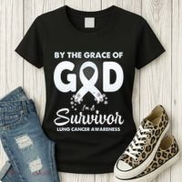 I Am A Survivor Lung Cancer Survivor Women's T-Shirt thumb 3