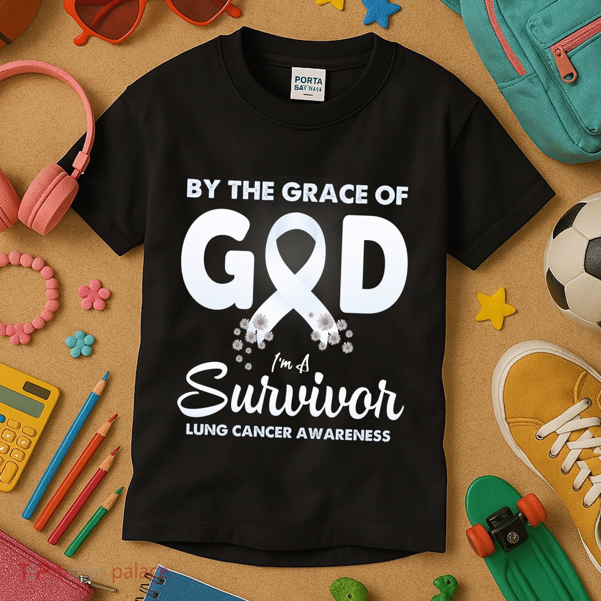 I Am A Survivor Lung Cancer Survivor Kids T-Shirt