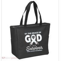 I Am A Survivor Lung Cancer Survivor Tote Bag thumb 2