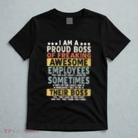 I Am A Proud Boss Of Freaking Awesome Employees Funny Boss T-Shirt thumb 5