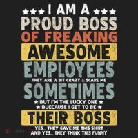 I Am A Proud Boss Of Freaking Awesome Employees Funny Boss Beanie thumb 2