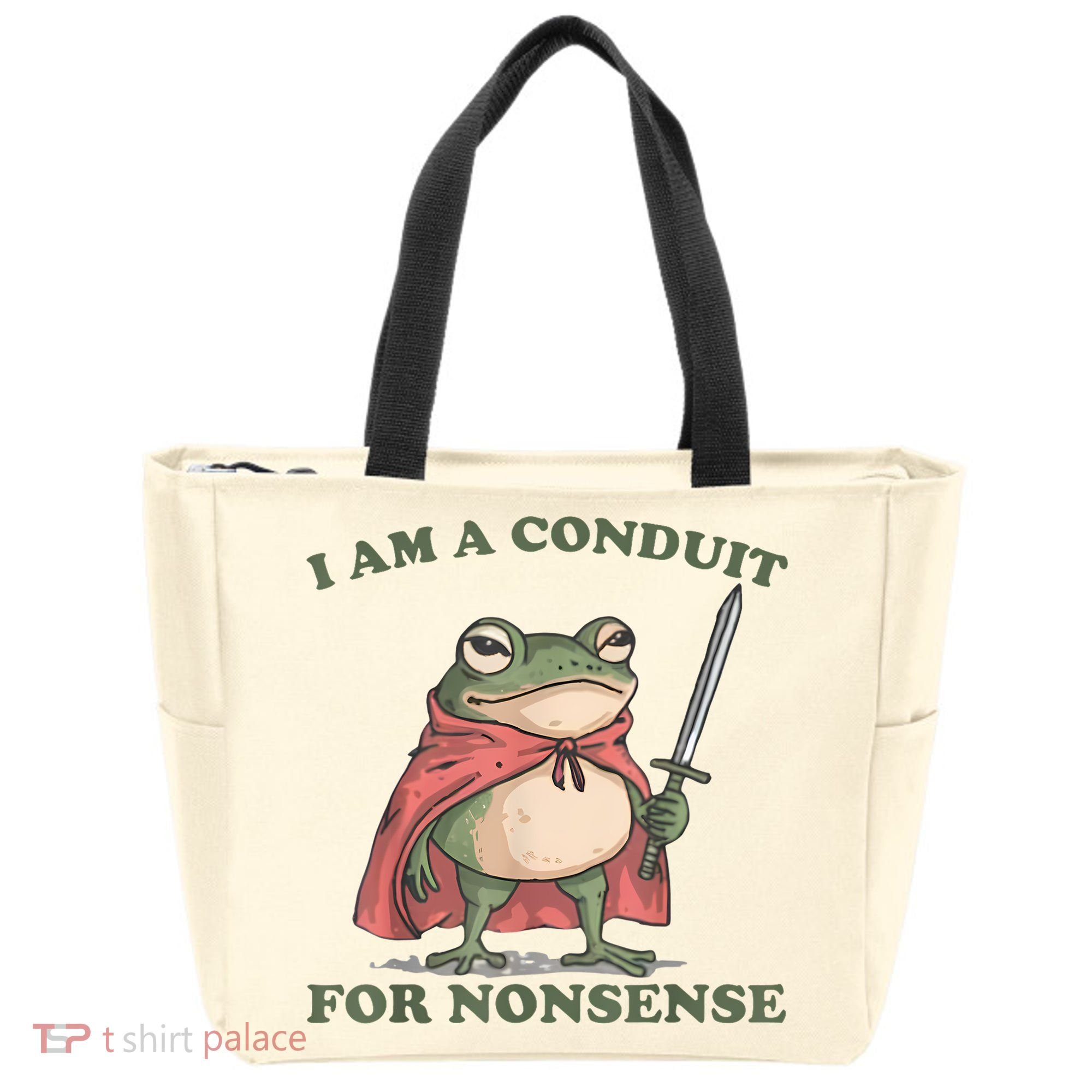 I Am A Conduit For Nonsense Funny Frog Tote Bag