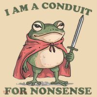 I Am A Conduit For Nonsense Funny Frog Tote Bag thumb 4