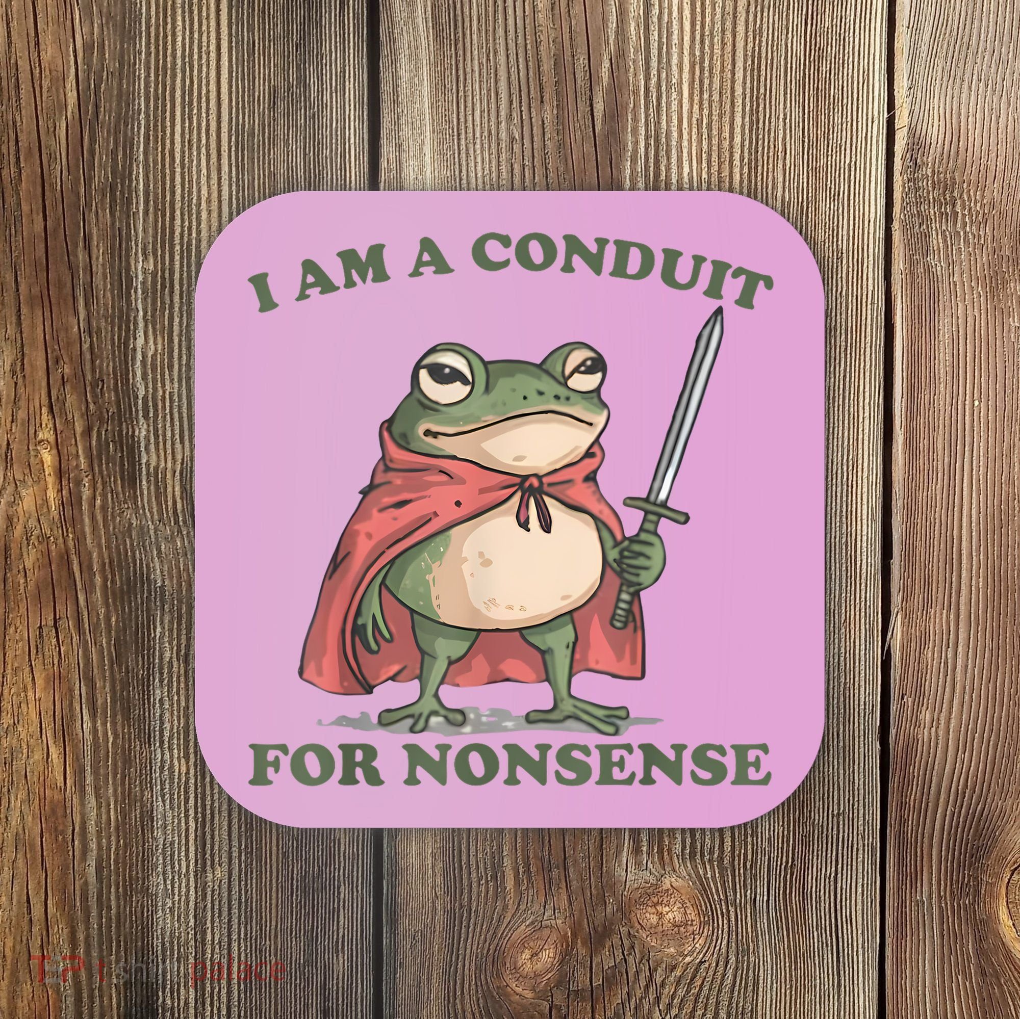 I Am A Conduit For Nonsense Funny Frog Coaster