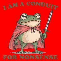 I Am A Conduit For Nonsense Funny Frog Santa Hat thumb 1
