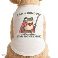 I Am A Conduit For Nonsense Funny Frog Doggie Tank thumb 0