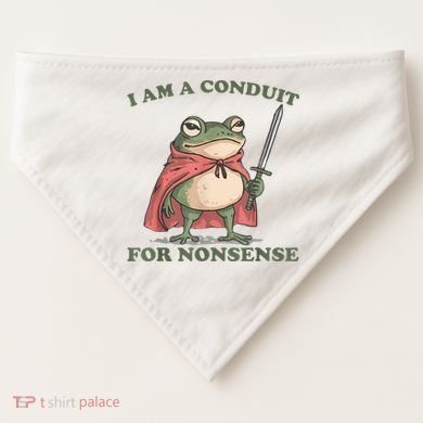 I Am A Conduit For Nonsense Funny Frog USA-Made Doggie Bandana