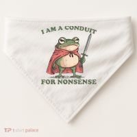 I Am A Conduit For Nonsense Funny Frog USA-Made Doggie Bandana thumb 0