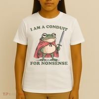 I Am A Conduit For Nonsense Funny Frog T-Shirt thumb 4