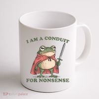 I Am A Conduit For Nonsense Funny Frog Coffee Mug thumb 1