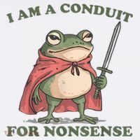I Am A Conduit For Nonsense Funny Frog Ornament thumb 1
