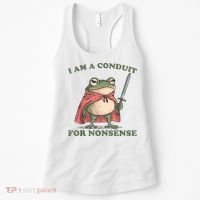 I Am A Conduit For Nonsense Funny Frog Women's Tank Top thumb 0