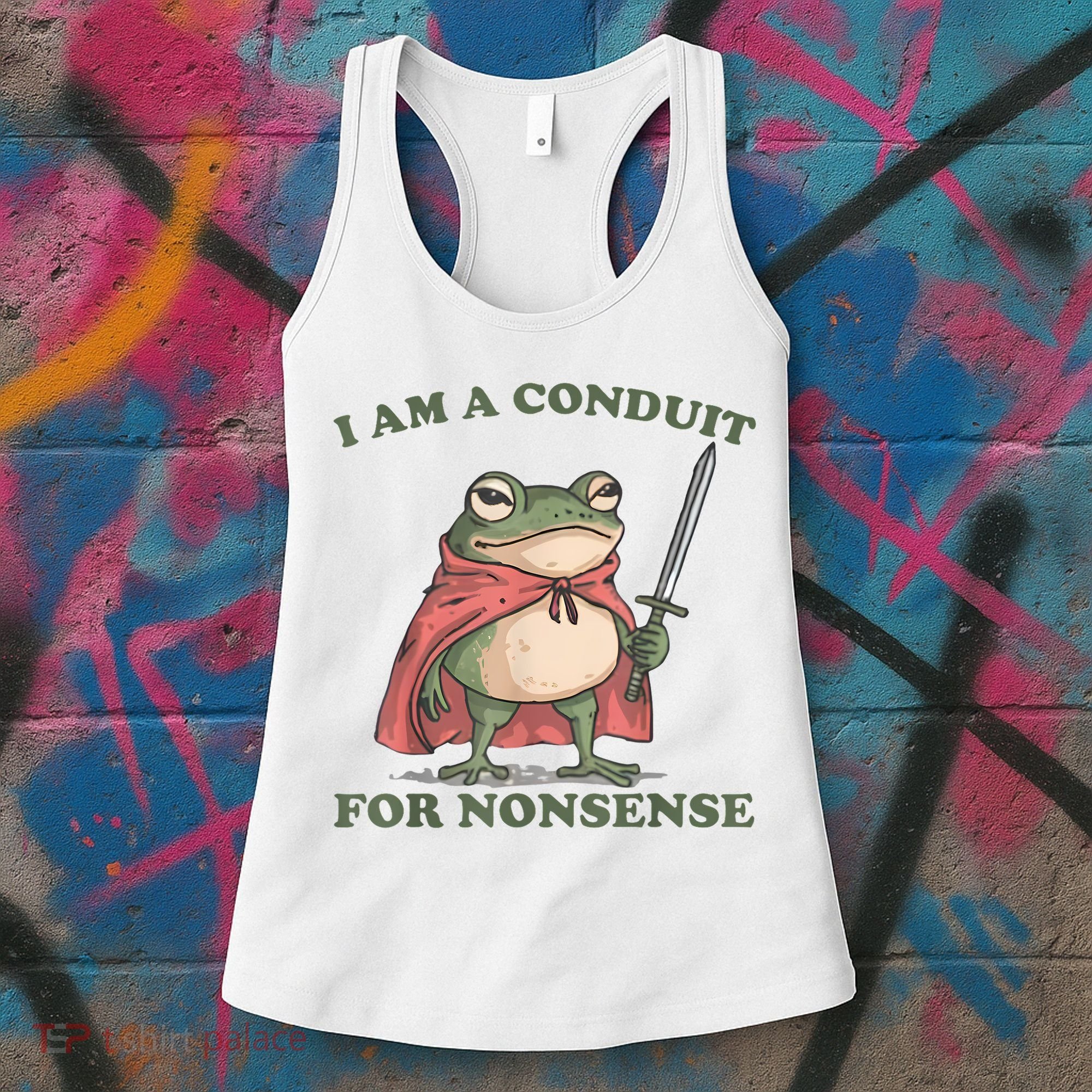 I Am A Conduit For Nonsense Funny Frog Women's Tank Top