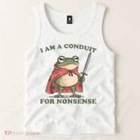 I Am A Conduit For Nonsense Funny Frog Tank Top thumb 2