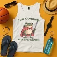 I Am A Conduit For Nonsense Funny Frog Tank Top thumb 4