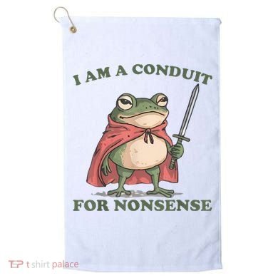 I Am A Conduit For Nonsense Funny Frog Golf Towel