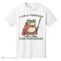 I Am A Conduit For Nonsense Funny Frog Kids T-Shirt thumb 0