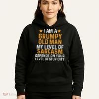 I Am A Grumpy Old Man My Level Of Sarcasm Depends On Your Hoodie thumb 5
