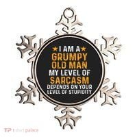 I Am A Grumpy Old Man My Level Of Sarcasm Depends On Your Ornament thumb 0