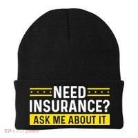 Insurance Agent Ask Me About It Need Insurance Broker Beanie thumb 0