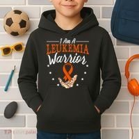 I Am A Leukemia Warrior Leukemia Awareness Month Support Kids Hoodie thumb 2