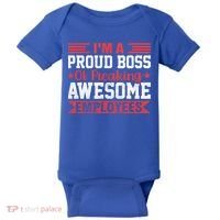 I Am A Proud Boss Of Freaking Awesome Employees Gift Baby Bodysuit thumb 0