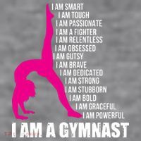I Am A Gymnast Funny Handstand Gymnastics Gift Women Girl Women's Racerback Cropped Tank thumb 2