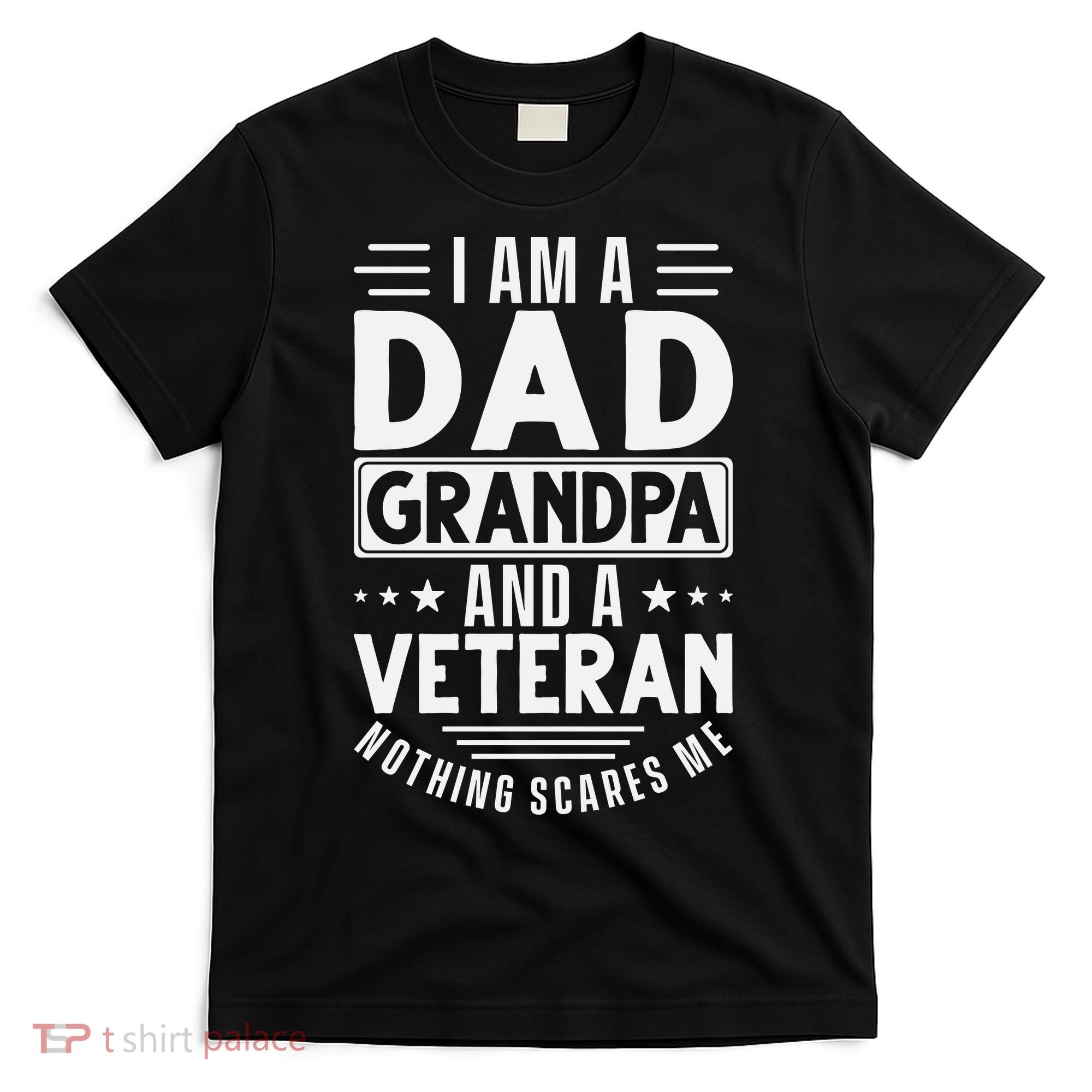 I Am A Dad Grandpa And Veteran Nothing Scares Me T-Shirt