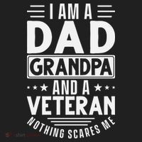 I Am A Dad Grandpa And Veteran Nothing Scares Me Beanie thumb 2