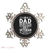 I Am A Dad Grandpa And Veteran Nothing Scares Me Ornament thumb 0