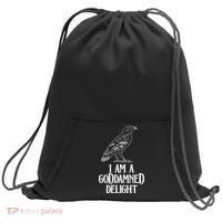 I Am A Goddamned Delight God Damned Funny Quote Sweatshirt Cinch Pack Bag thumb 0