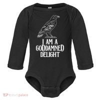 I Am A Goddamned Delight God Damned Funny Quote Baby Long Sleeve Bodysuit thumb 0