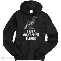 I Am A Goddamned Delight God Damned Funny Quote Tie Dye Hoodie thumb 0