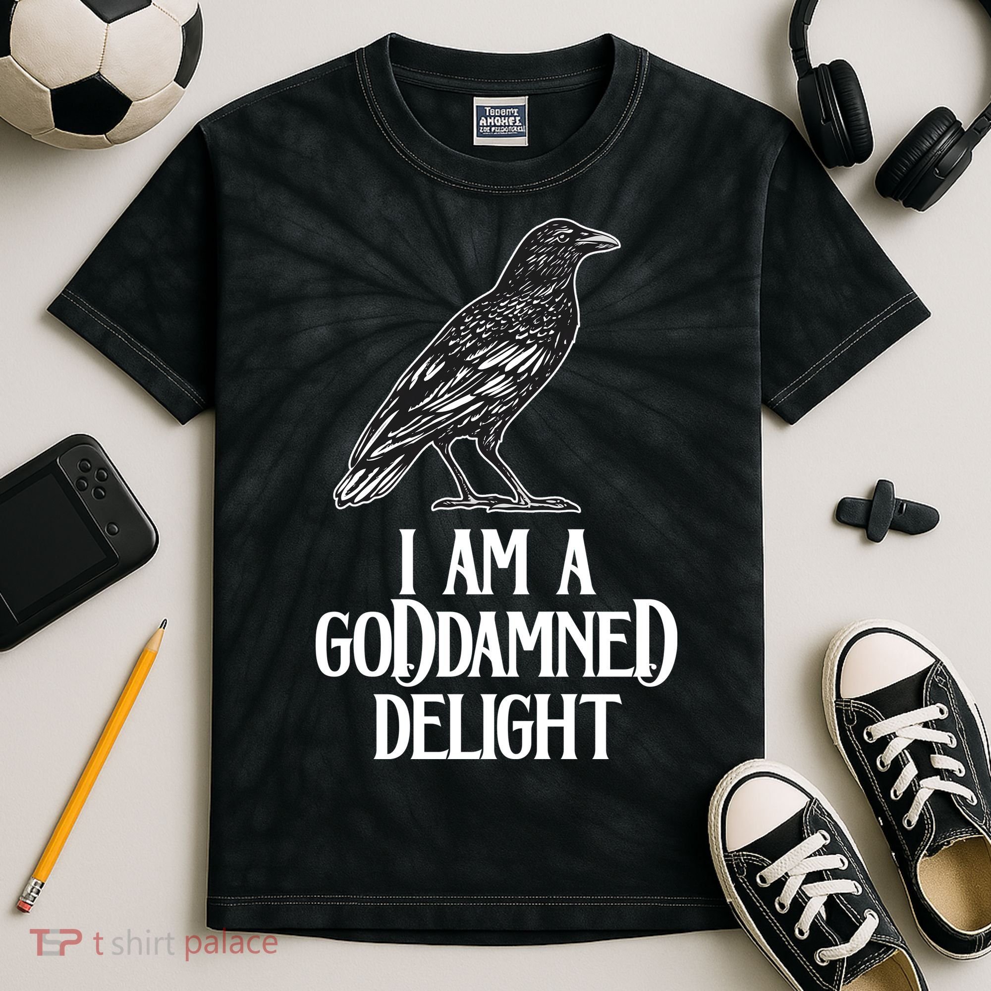 I Am A Goddamned Delight God Damned Funny Quote Kids Tie-Dye T-Shirt