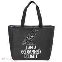 I Am A Goddamned Delight God Damned Funny Quote Tote Bag thumb 0