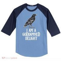 I Am A Goddamned Delight God Damned Funny Quote Raglan Baseball Sleeve Shirt thumb 0