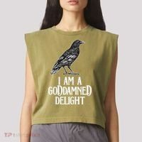 I Am A Goddamned Delight God Damned Funny Quote Garment-Dyed Women's Muscle Tee thumb 2